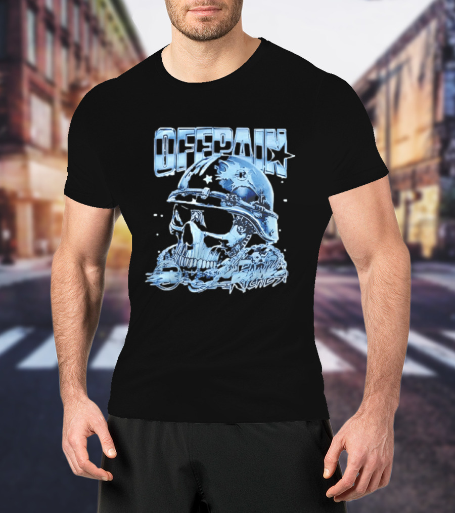 Offpain Riches Skull Helmet Military Style Star T-Shirt