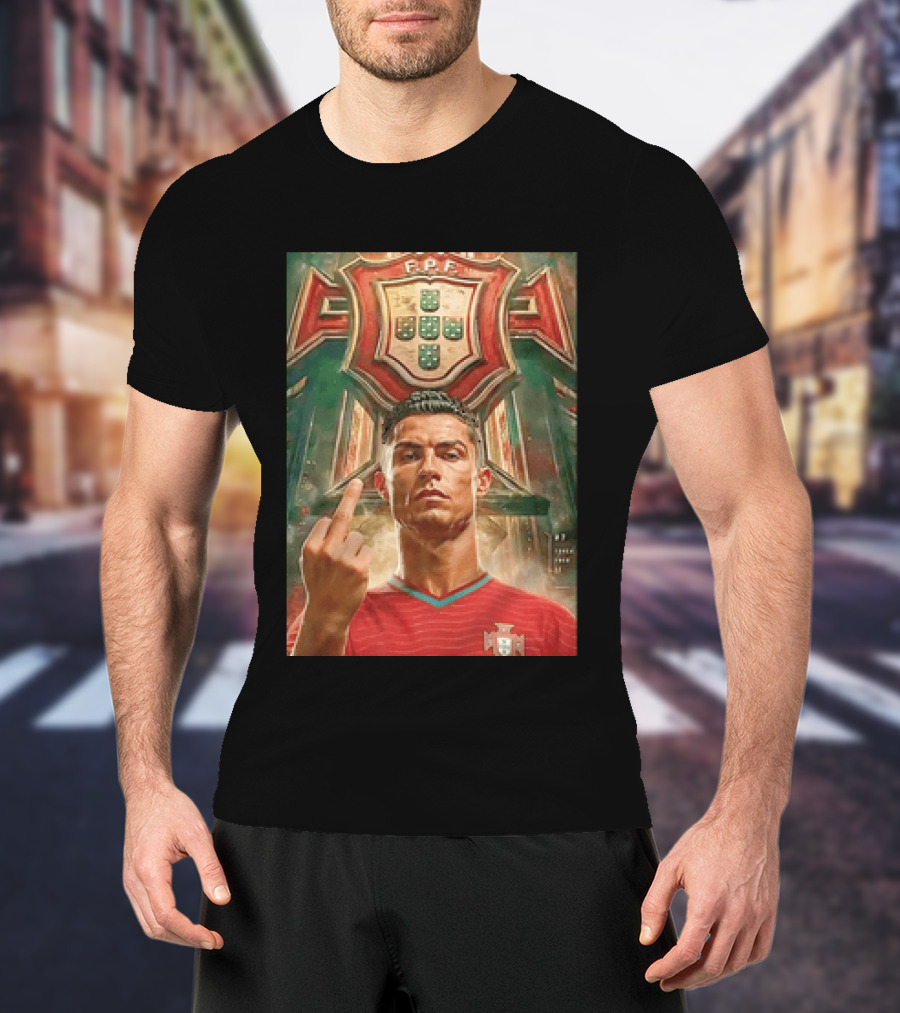 Portugal Soccer CR7 Gesture FIFA Crest T-Shirt
