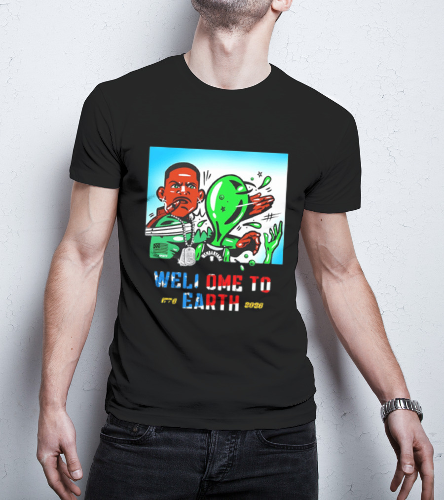 Victor Wembanyama San Antonio Spurs Welcome To Earth 1776 2026 T-Shirt