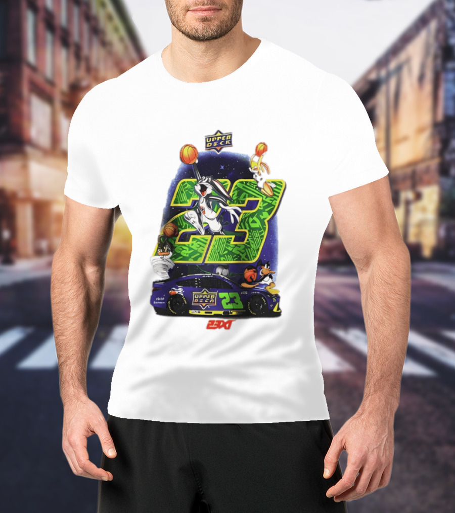 Upper Deck 23 Bugs Bunny Road Runner 23XI Racing Space Jam 30th Anniversary T-Shirt