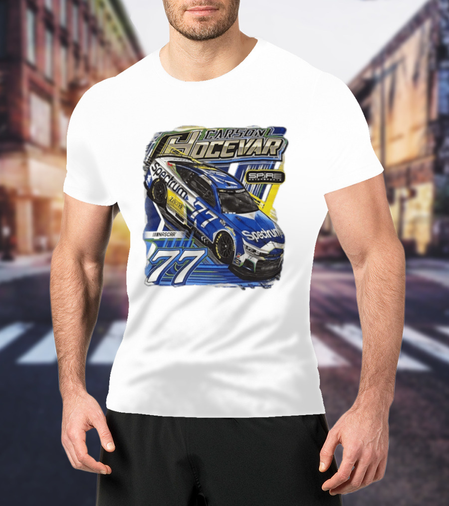 Carson Hocevar 77 Spectrum Chevrolet Camaro Spire Motorsports NASCAR Racing Team T-Shirt
