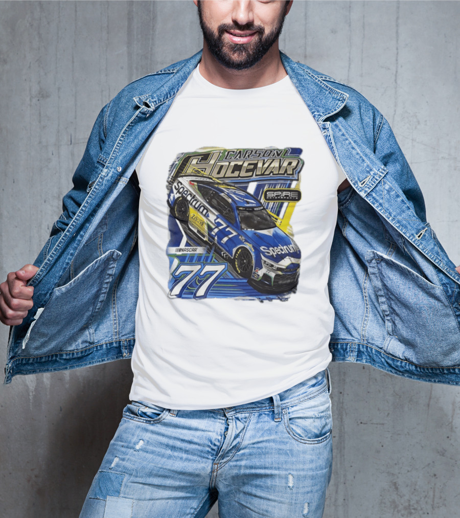 Carson Hocevar 77 Spectrum Chevrolet Camaro Spire Motorsports NASCAR Racing Team T-Shirt