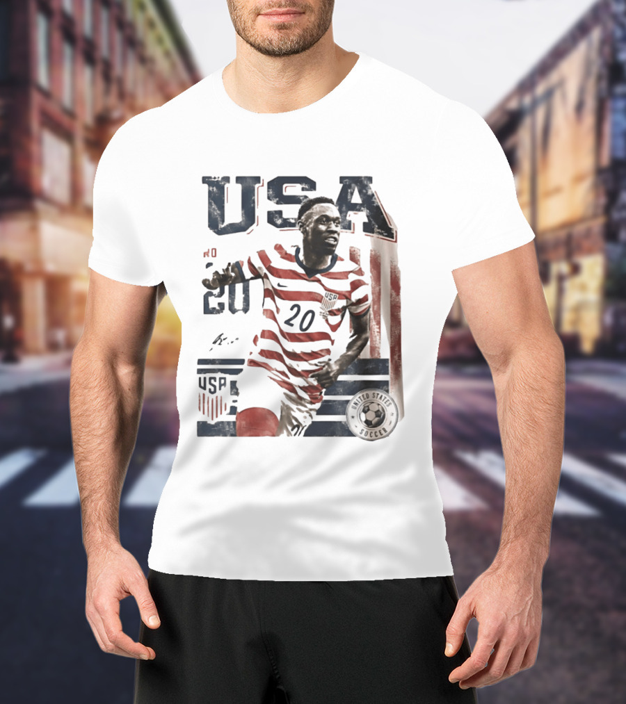 USA Soccer No. 20 United States Soccer Folarin Balogun T-Shirt