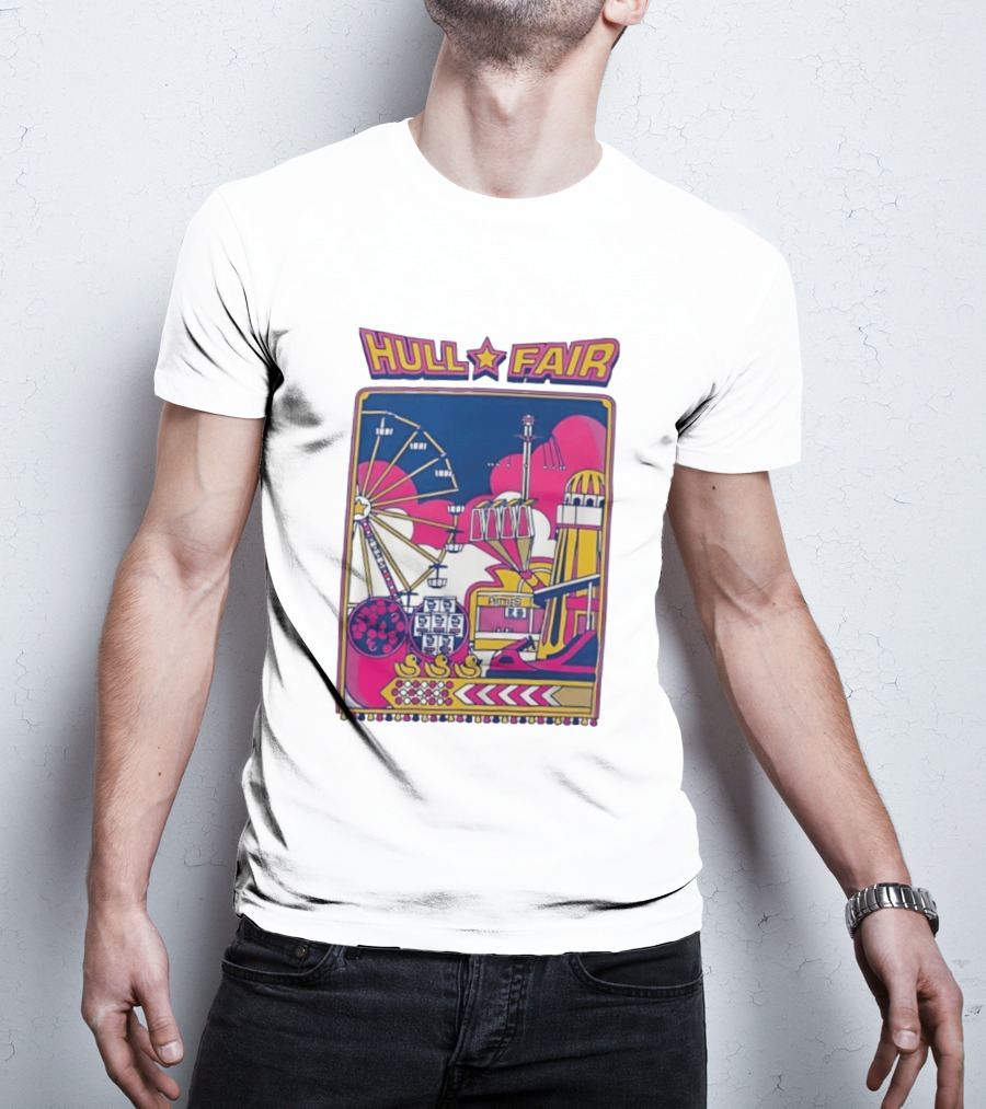 Hull Fair Ferris Wheel Carnival Rides And Helter Skelter T-Shirt