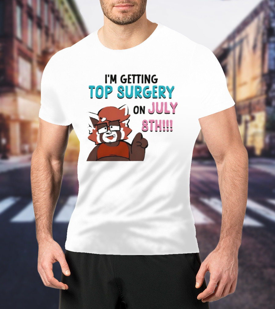 I'm Getting Top Surgery On July 8th Cartoon Character Announcement T-Shirt