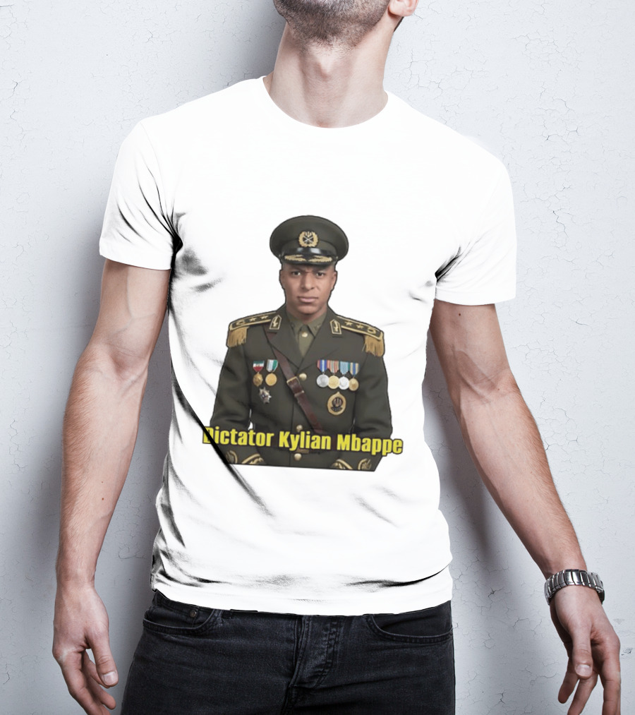 Kylian Mbappe France National Team Dictator Kylian Mbappe Military Uniform T-Shirt