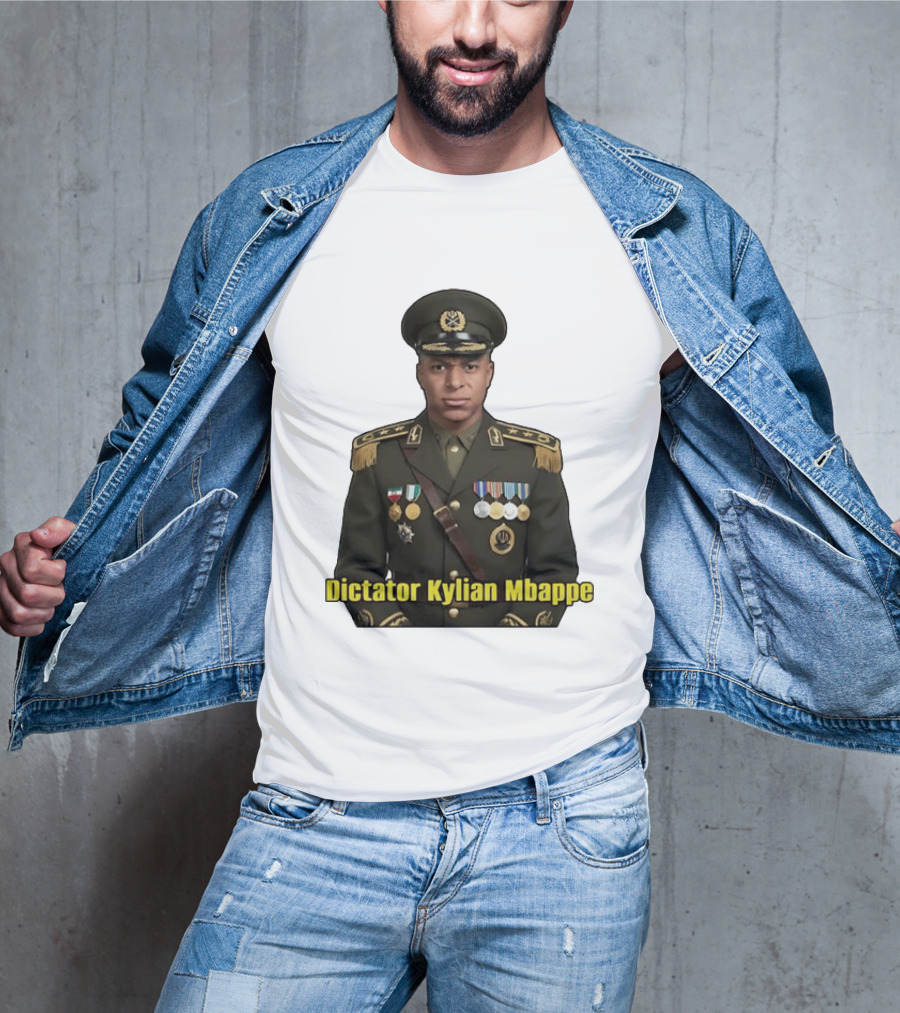 Kylian Mbappe France National Team Dictator Kylian Mbappe Military Uniform T-Shirt