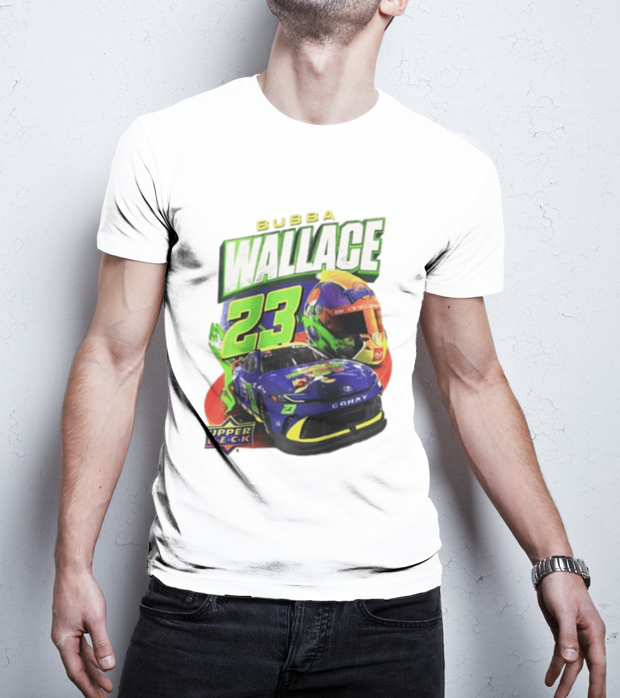 Space Jam's 30th Anniversary Bubba Wallace 23 Upper Deck Racing Car Helmet T-Shirt