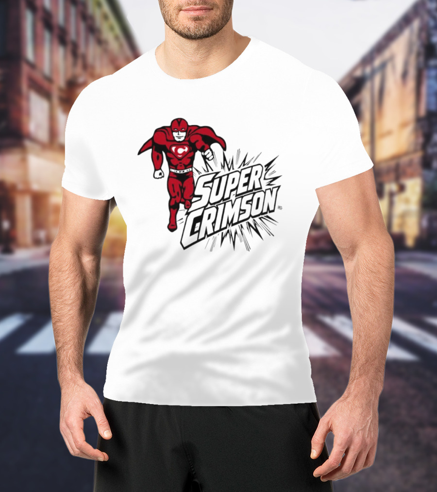 Super Crimson Hero Heart Emblem Burst T-Shirt