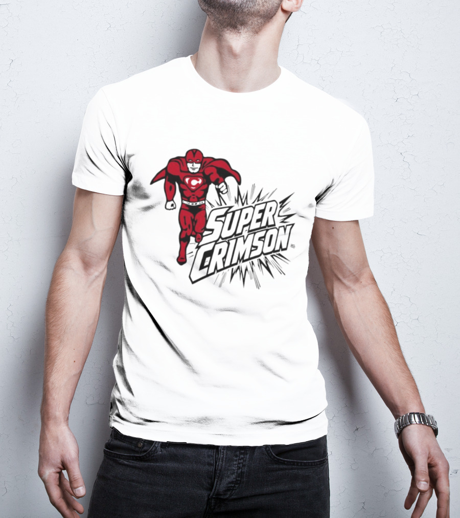 Super Crimson Hero Heart Emblem Burst T-Shirt