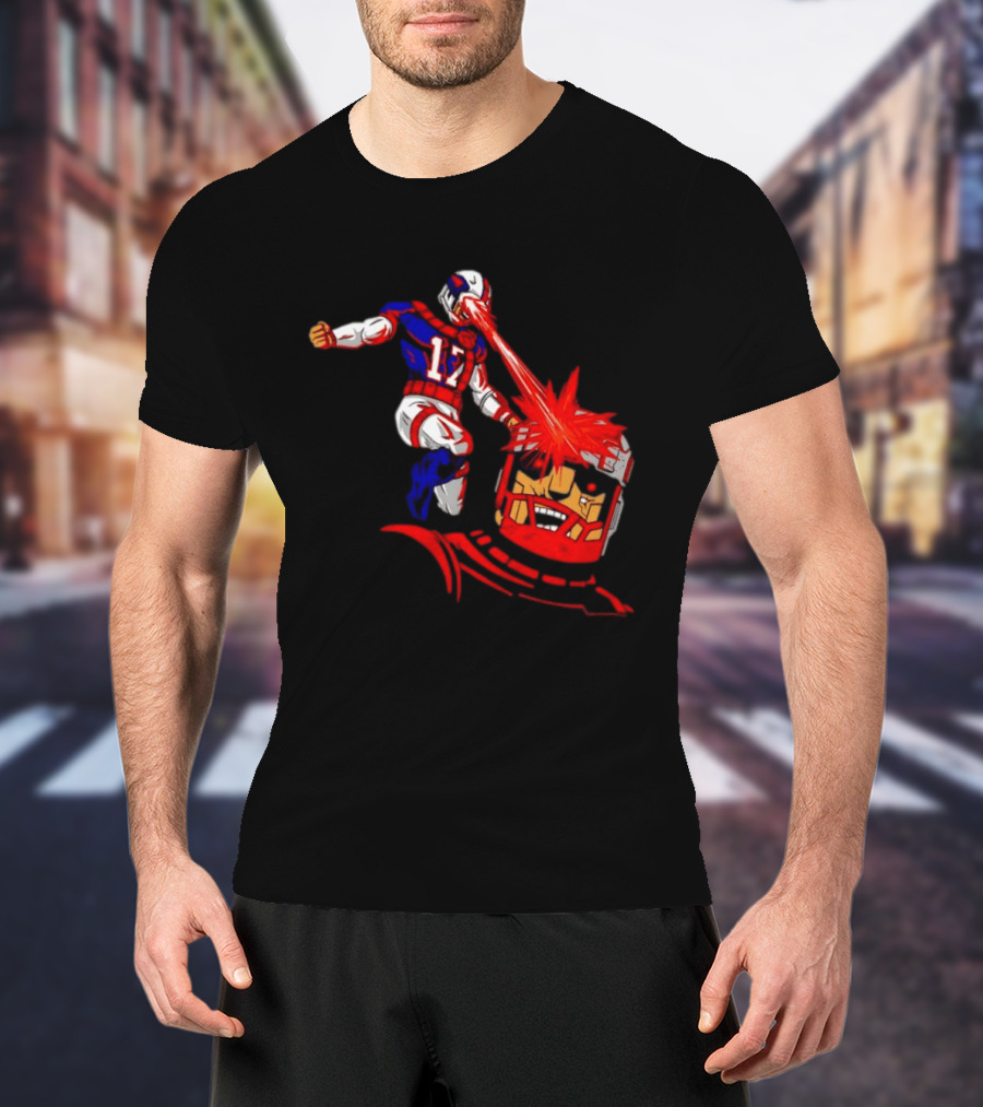 Buffalo Bills Josh Allen Laser Eyes Vs. Bo Jackson Battle Arena T-Shirt