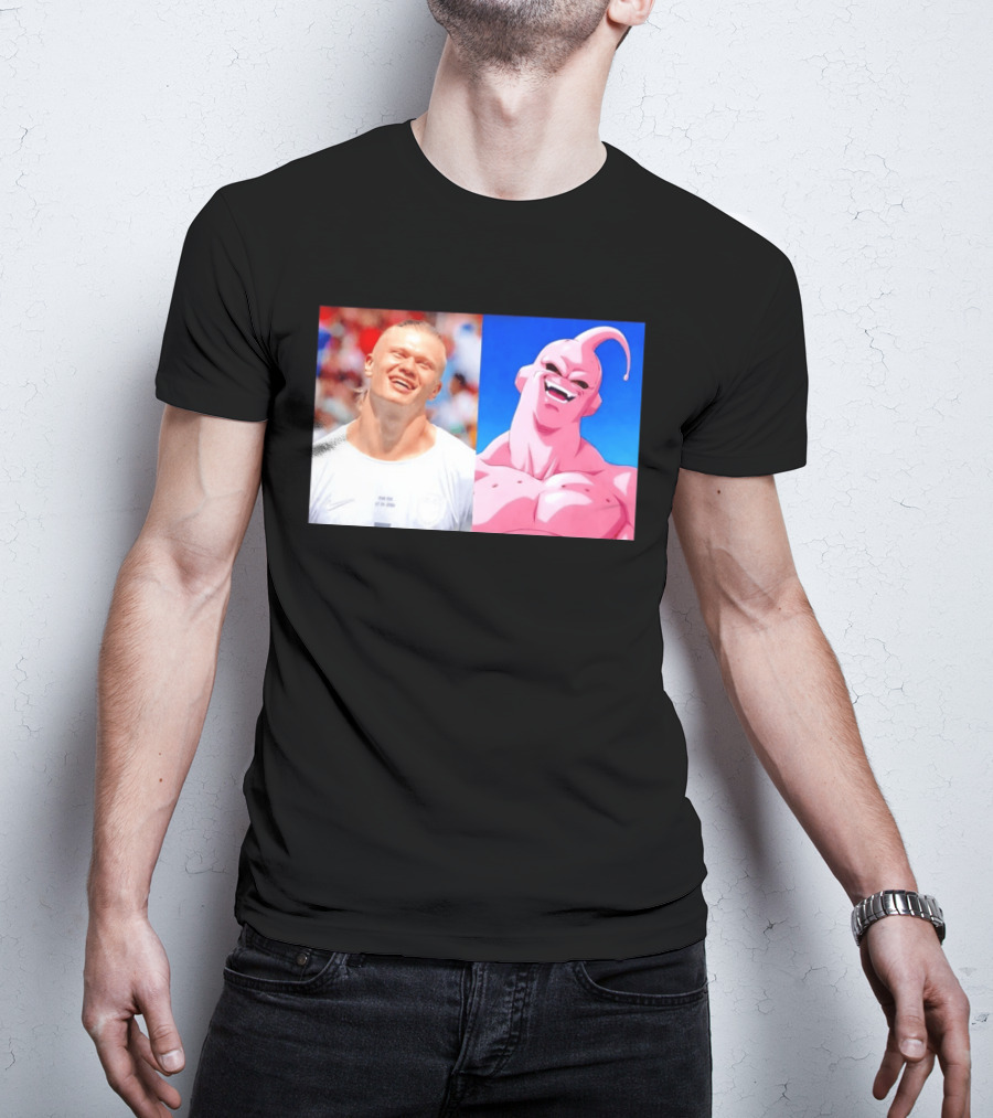 Erling Haaland Majin Buu Dragon Ball Z Comparison T-Shirt