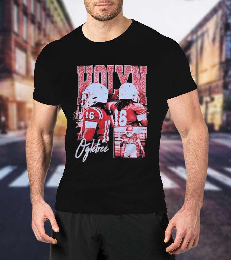 Kolyn Ogletree Number 16 Football Action Georgia Bulldogs T-Shirt