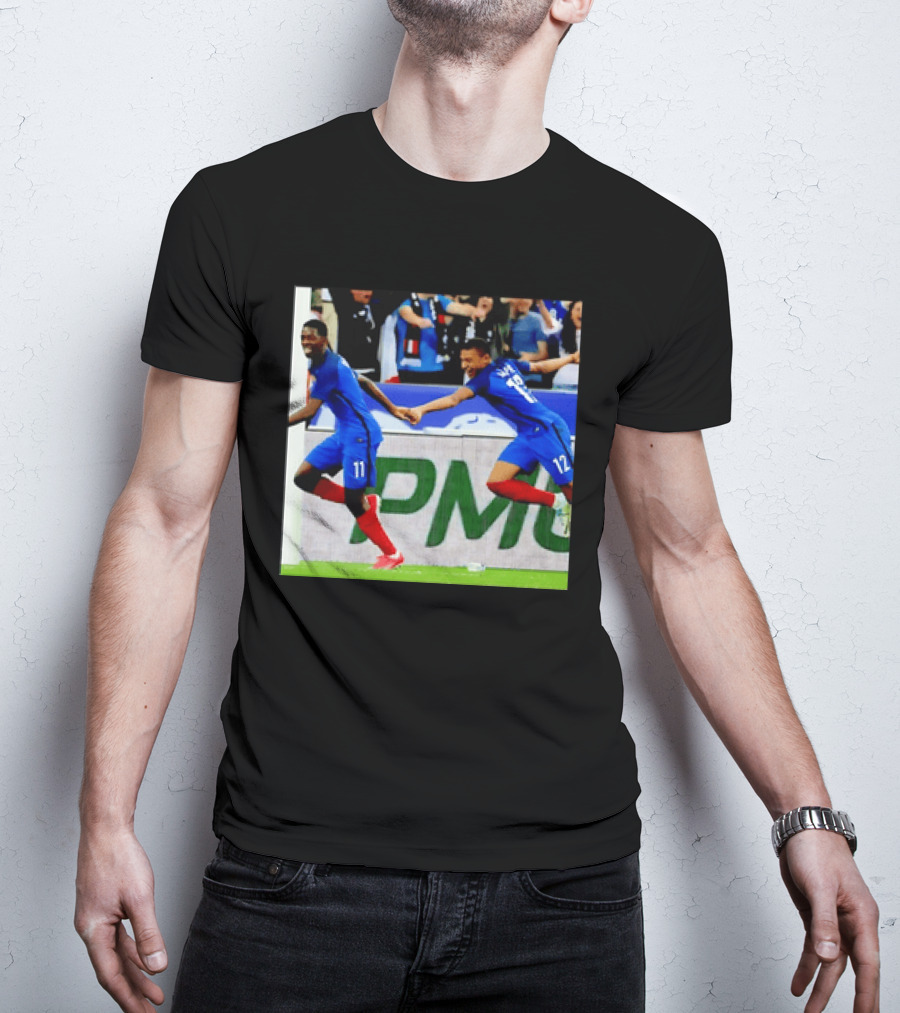 France National Team Kylian Mbappé Ousmane Dembélé Celebration T-Shirt