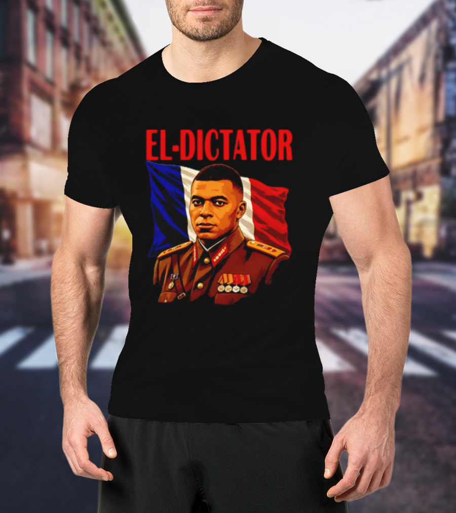 Kylian Mbappe El Dictator French Flag Concept T-Shirt