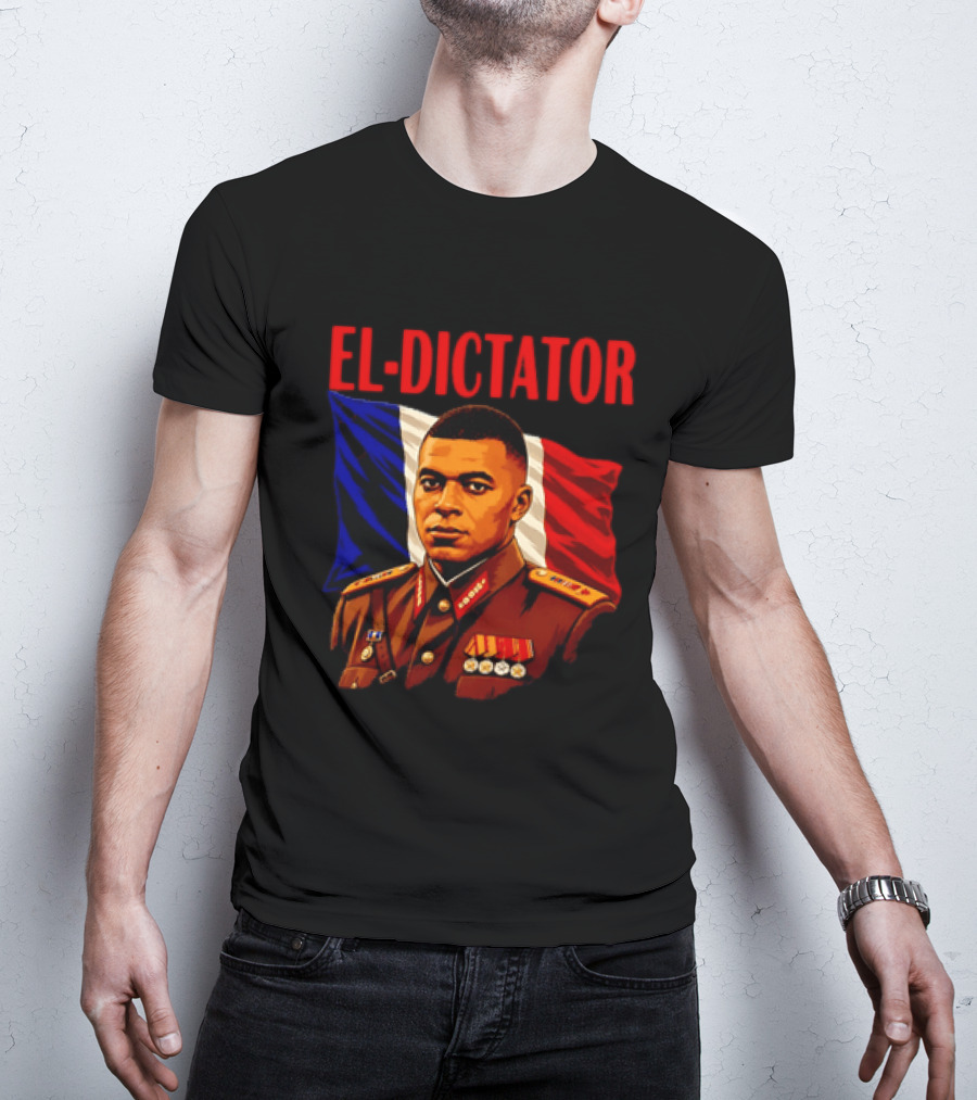 Kylian Mbappe El Dictator French Flag Concept T-Shirt