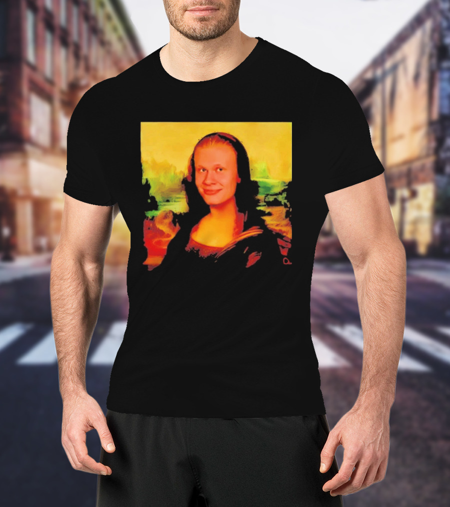Mona Lisa Erling Haaland Manchester City Meme T-Shirt