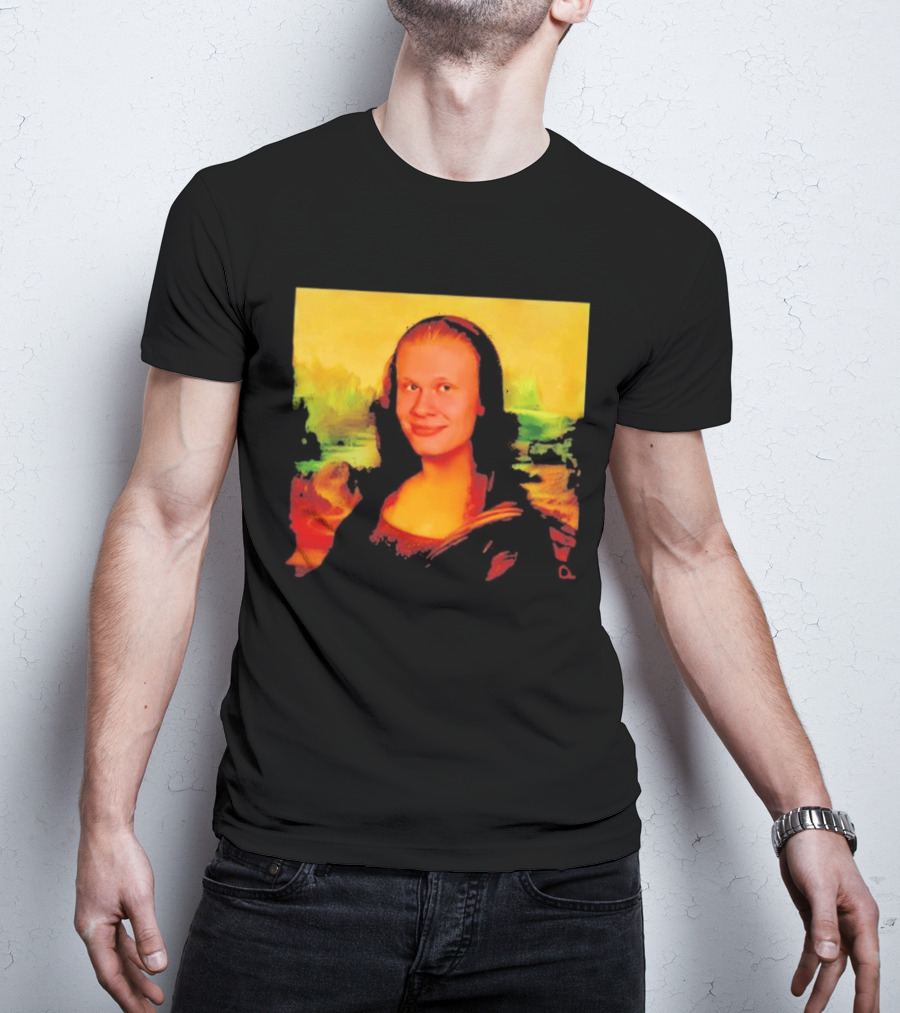 Mona Lisa Erling Haaland Manchester City Meme T-Shirt