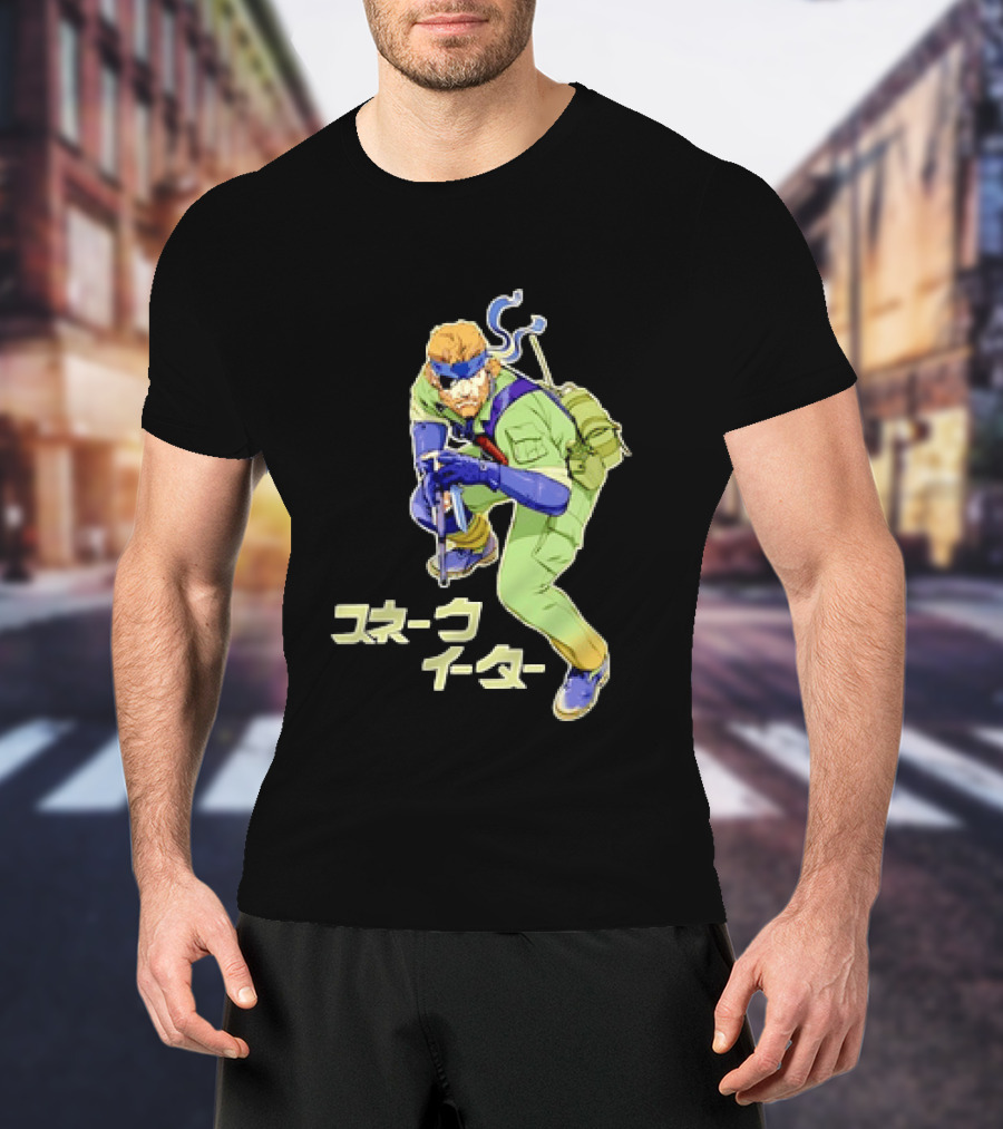 Naked Snake Metal Gear Solid Snake Eater Crouching Pose Japanese T-Shirt