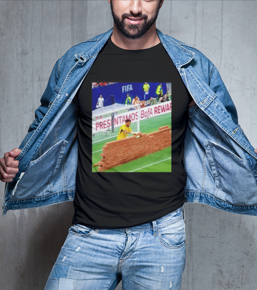 Vozinha Cape Verde FIFA Goalkeeper Meme Brick Wall Soccer Humor T-Shirt