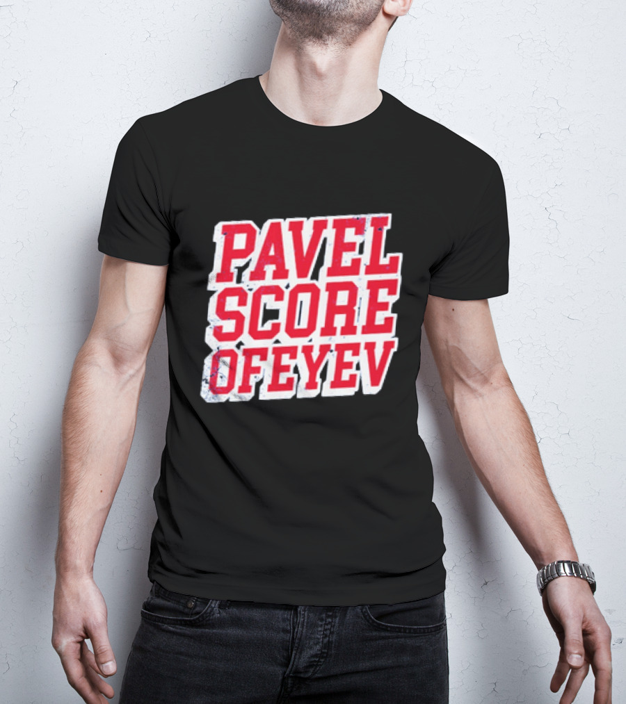 Pavel Score Vegas Golden Knights Distressed Dorofeyev T-Shirt