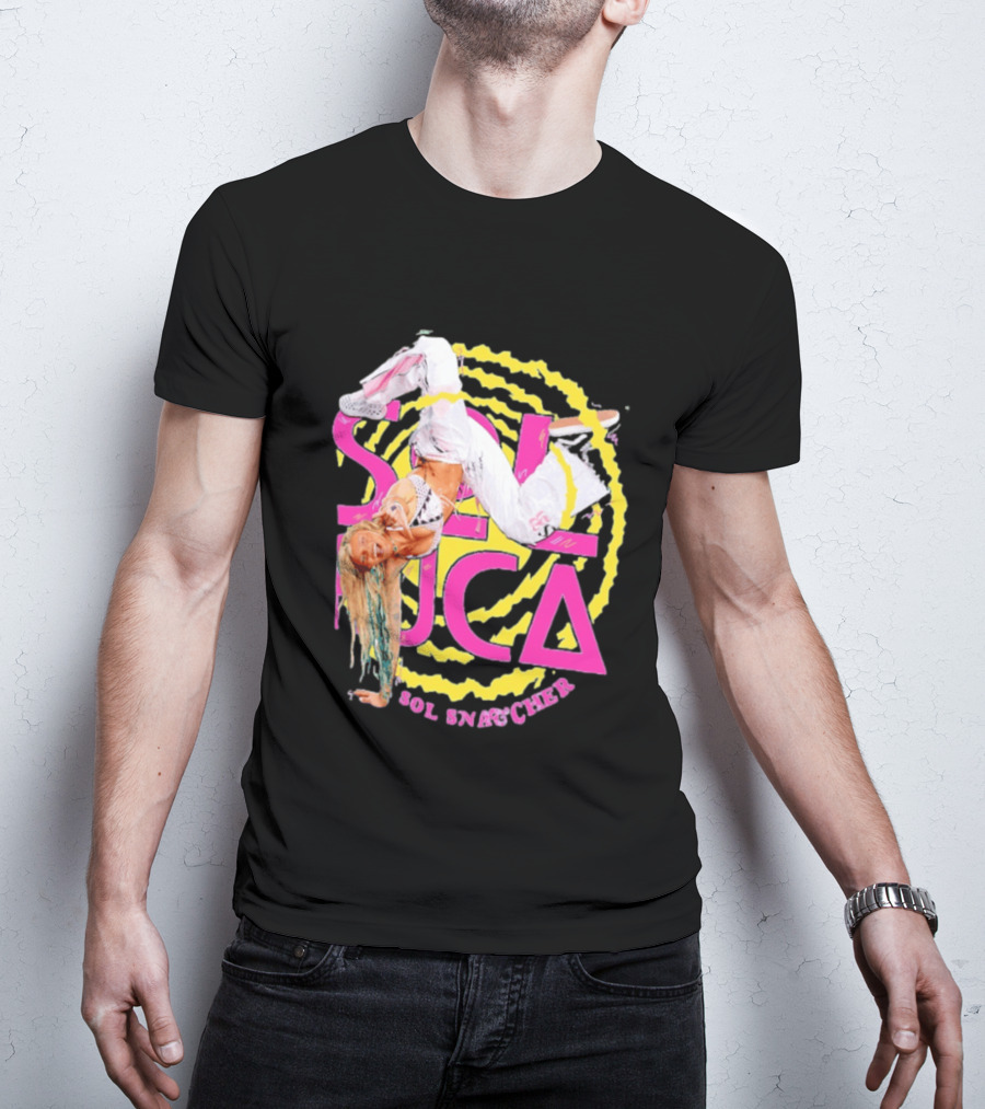 Sol Ruca Sol Snatcher WWE NXT Wrestling Star Colorful Backflip Action T-Shirt