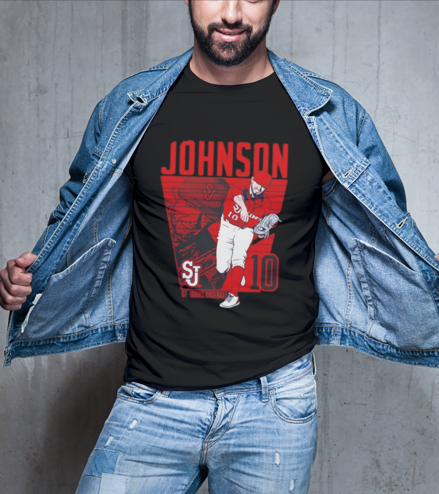St. John's Baseball Johnson 10 Player Action T-Shirt