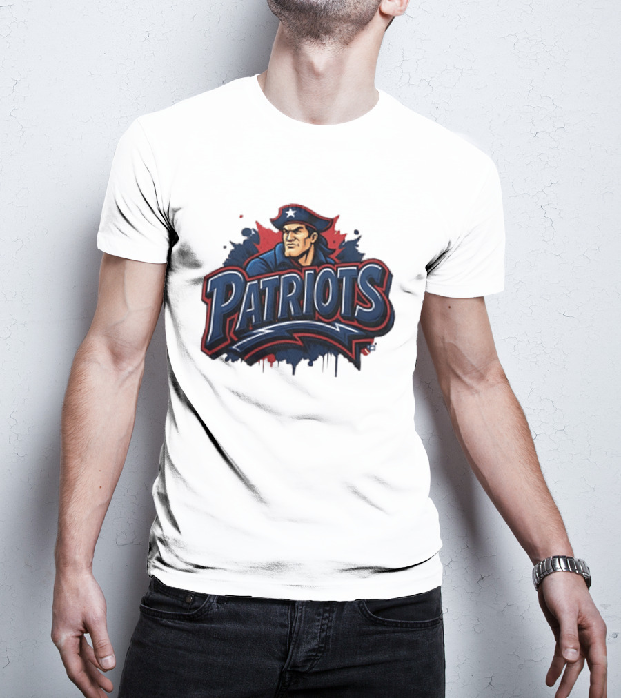 New England Patriots Graffiti Pat Patriot Iconic Team T-Shirt