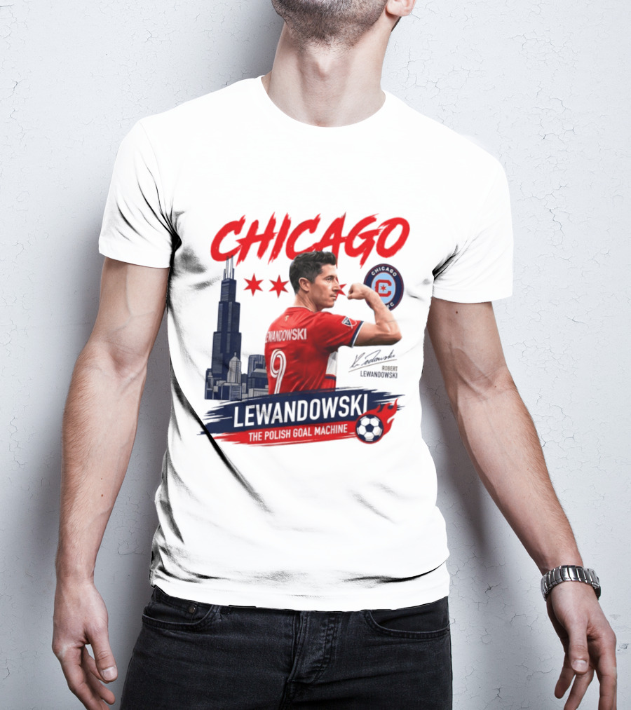 Chicago Fire FC Lewandowski The Polish Goal Machine T-Shirt