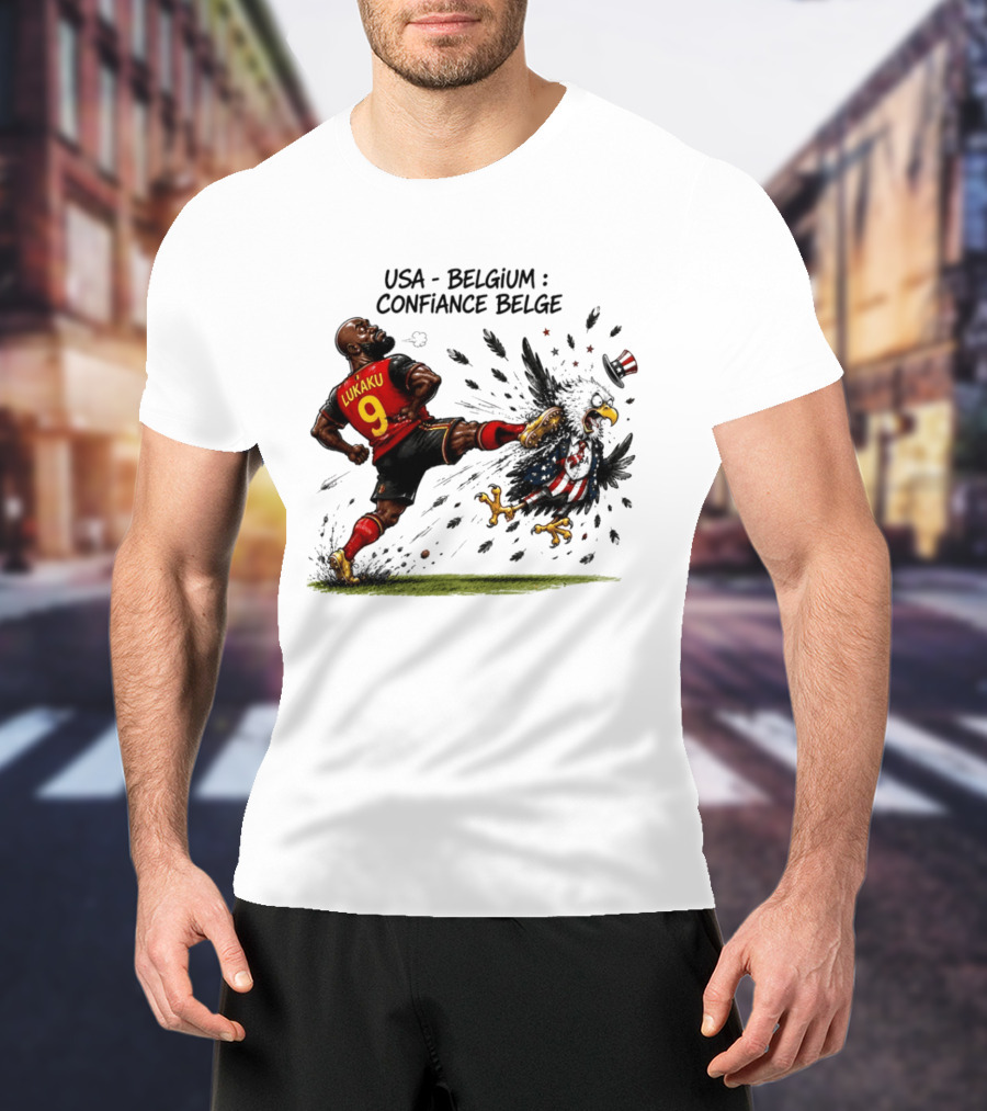 USA Belgium Confiance Belge Romelu Lukaku Cartoon T-Shirt