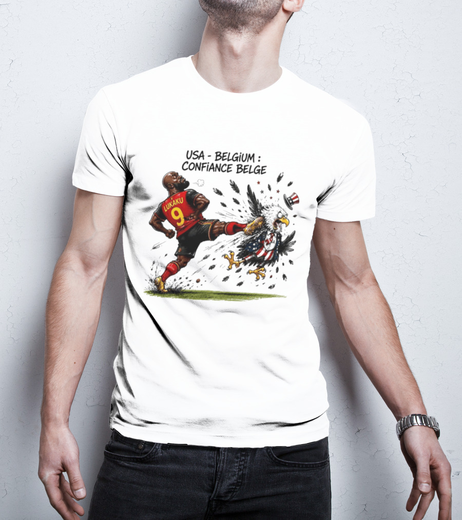 USA Belgium Confiance Belge Romelu Lukaku Cartoon T-Shirt