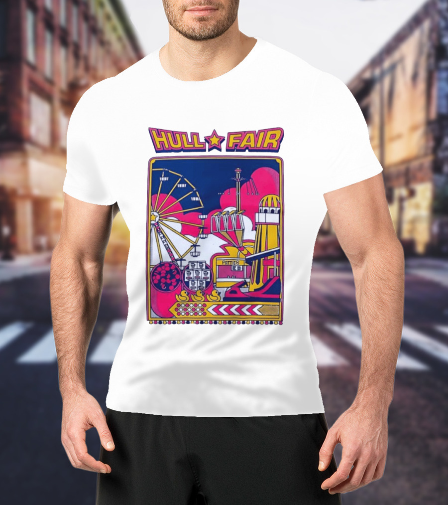 Hull Fair Patties Carnival Ferris Wheel And Helter Skelter Fun Attractions T-Shirt
