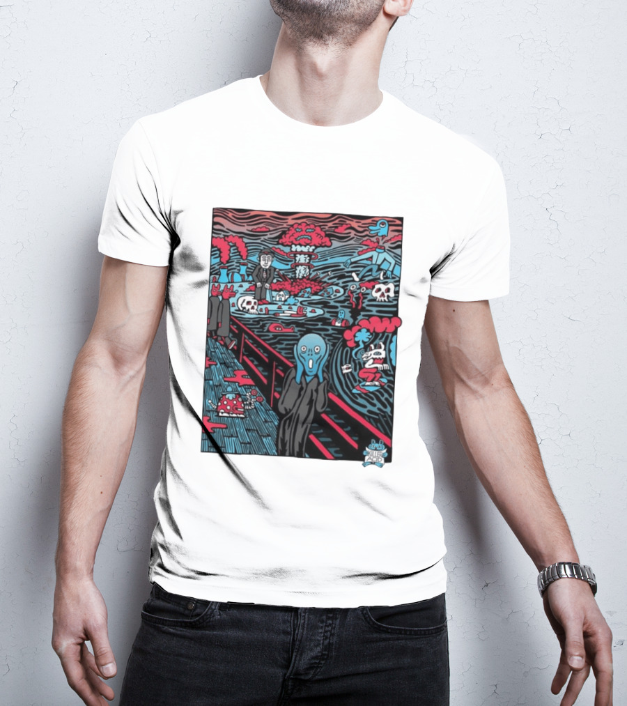 The American Scream Killer Acid Psychedelic Surrealist Edvard Munch Mashup T-Shirt