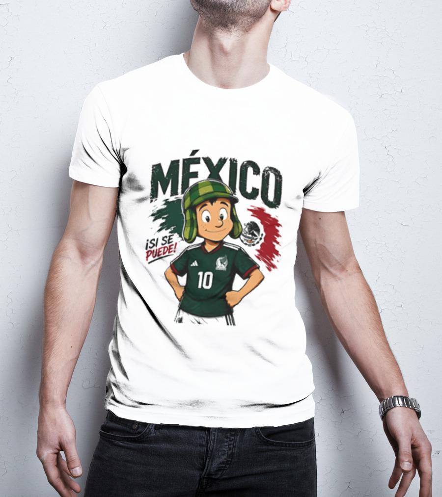 México El Chavo Del Ocho Isi Se Puede Football Soccer Jersey 10 T-Shirt