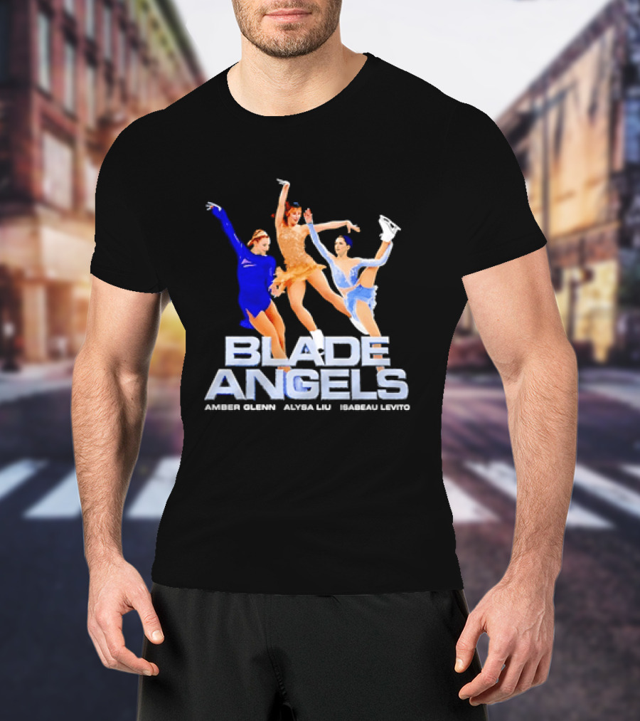 Blade Angels Amber Glenn Alysa Liu Isabeau Levito Team USA Figure Skating T-Shirt