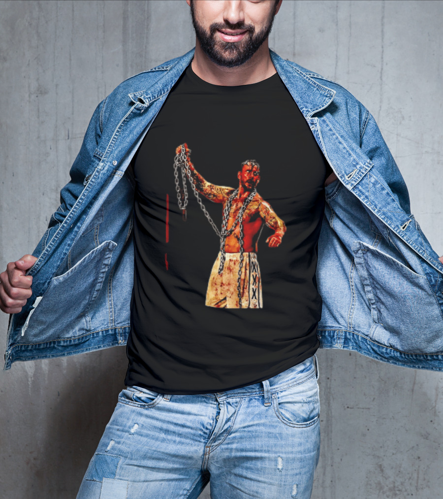 CM Punk Bloody Chain Wrestling WWE AEW Battle Attire T-Shirt