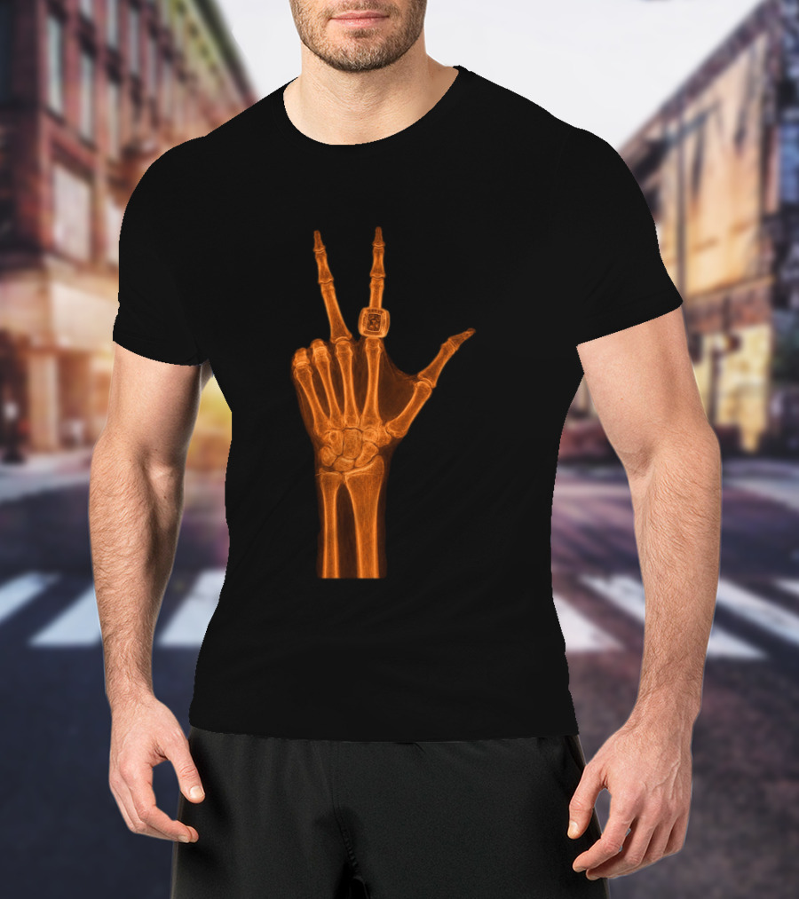 Jalen Brunson X Ray Peace Gesture With Championship Ring T-Shirt