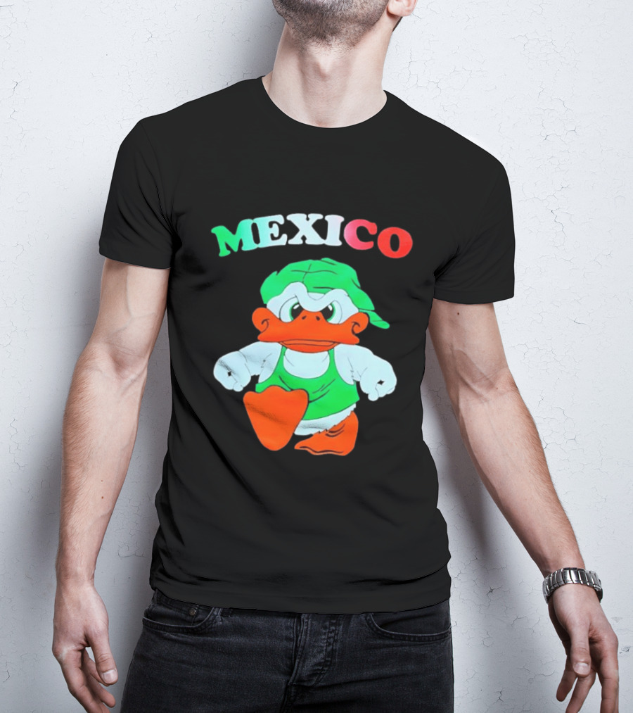 Mexico Duck Cartoon Green Outfit T-Shirt
