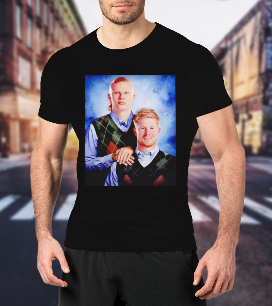 Erling Haaland Kevin De Bruyne Step Brothers Manchester City FC T-Shirt