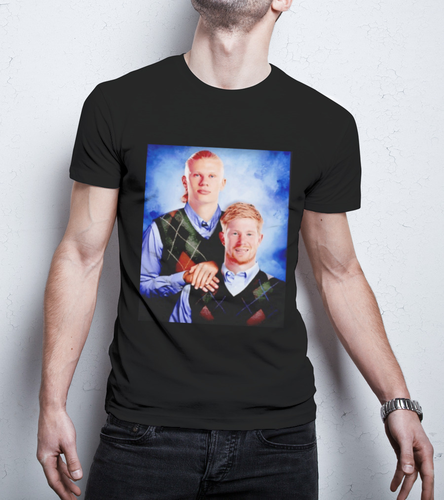 Erling Haaland Kevin De Bruyne Step Brothers Manchester City FC T-Shirt