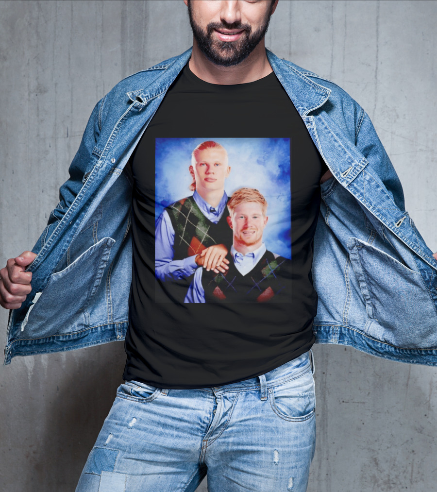 Erling Haaland Kevin De Bruyne Step Brothers Manchester City FC T-Shirt