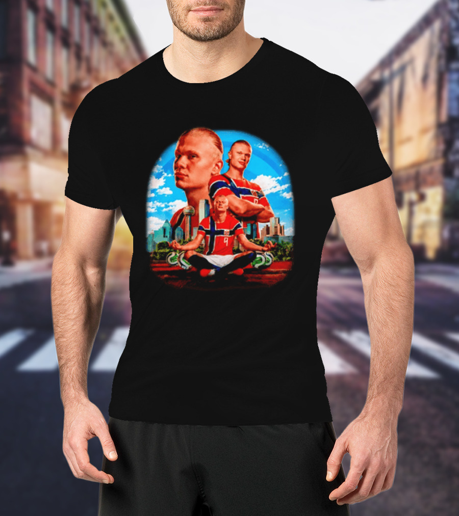 Erling Haaland Norway 26WC Collage National Team Footballer T-Shirt