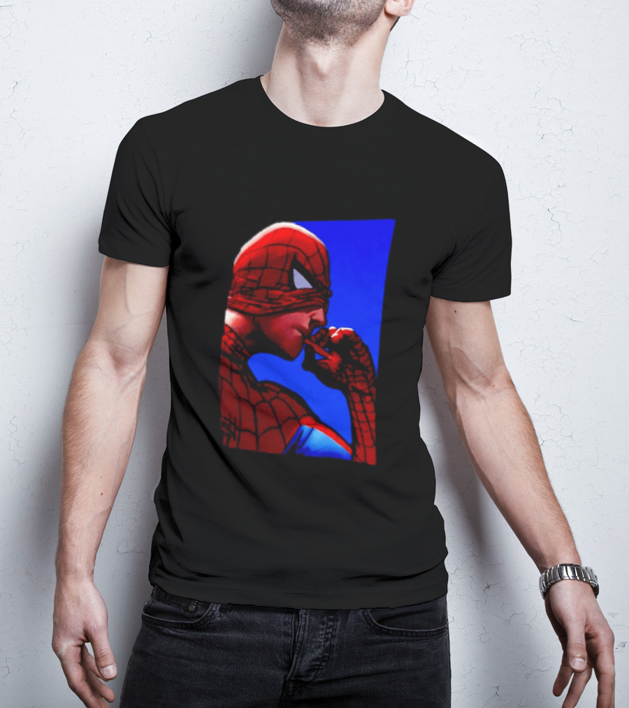 Spider Man Smoking Reaction Meme Awkward Superhero T-Shirt