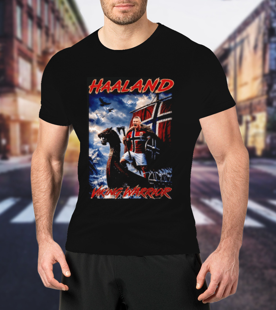 Haaland Viking Warrior Norway Football Nordic Pride T-Shirt