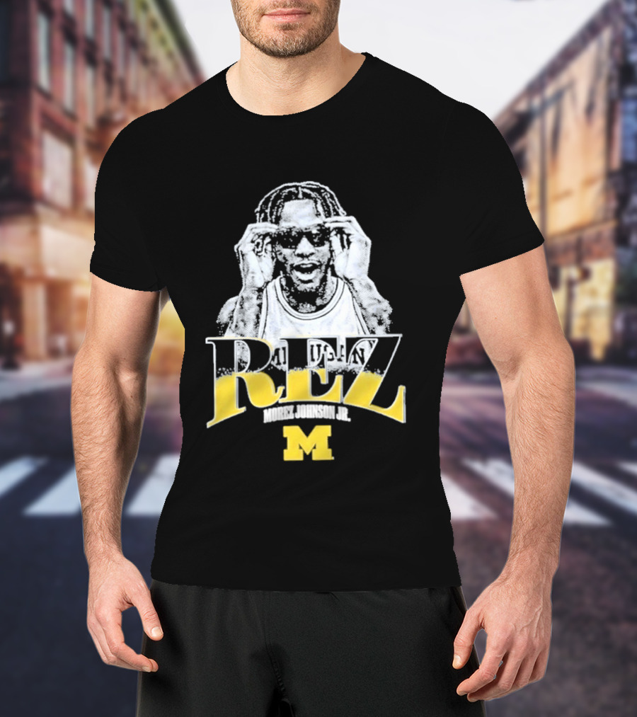 Morez Johnson M Michigan Wolverines Basketball REZ T-Shirt