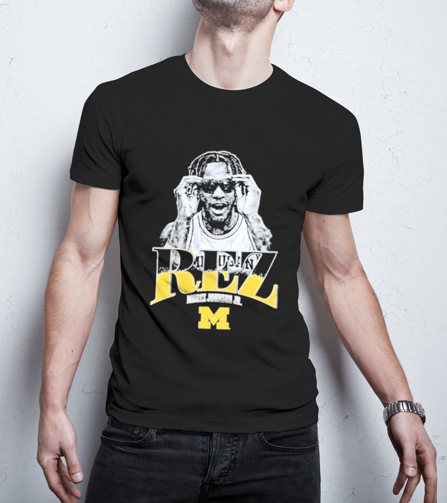 Morez Johnson M Michigan Wolverines Basketball REZ T-Shirt