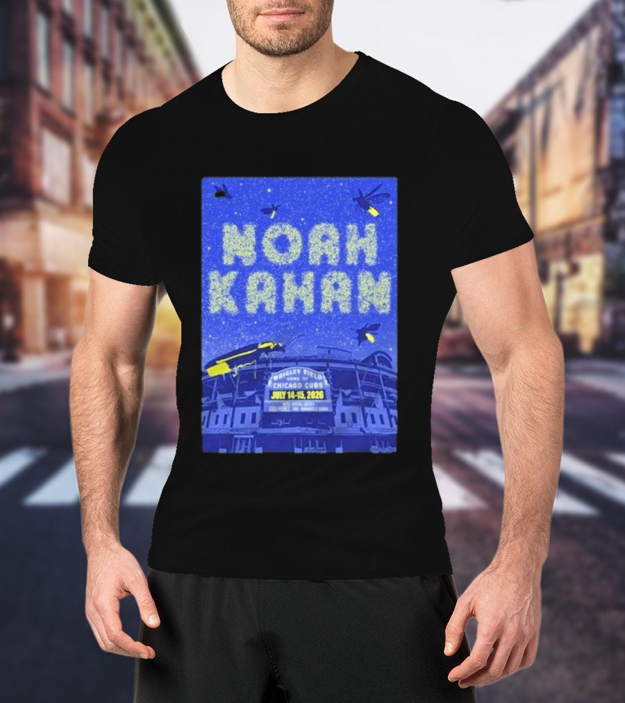Noah Kahan Live At Wrigley Field Chicago Cubs July 14 15 2026 Event T-Shirt
