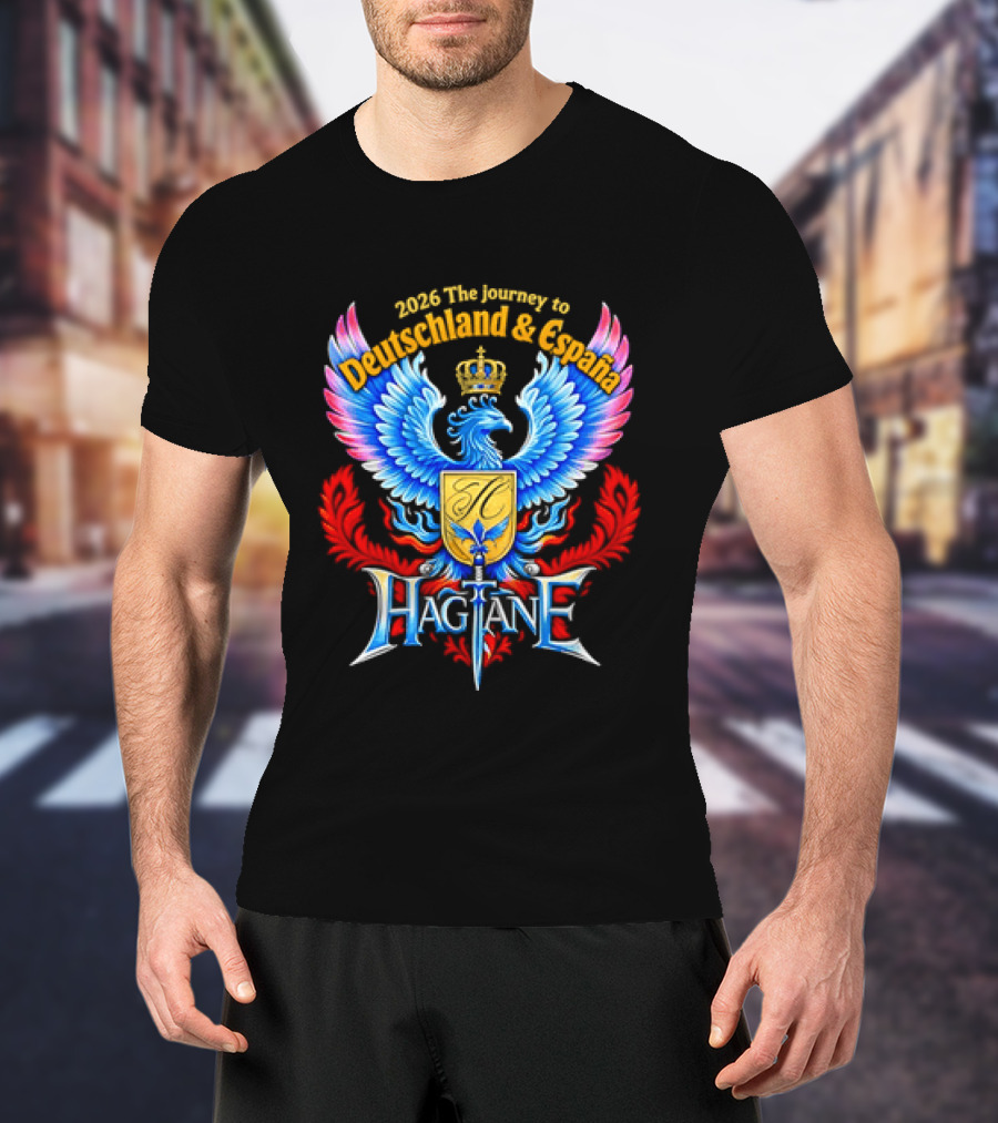 2026 The Journey To Deutschland And España Hagiane Crest Emblem With Crowned Phoenix T-Shirt