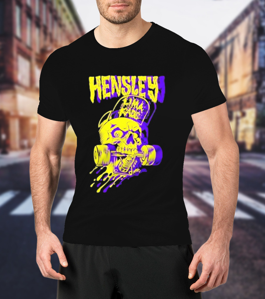 Hensley Lima Kaos Skull Skateboarding T-Shirt