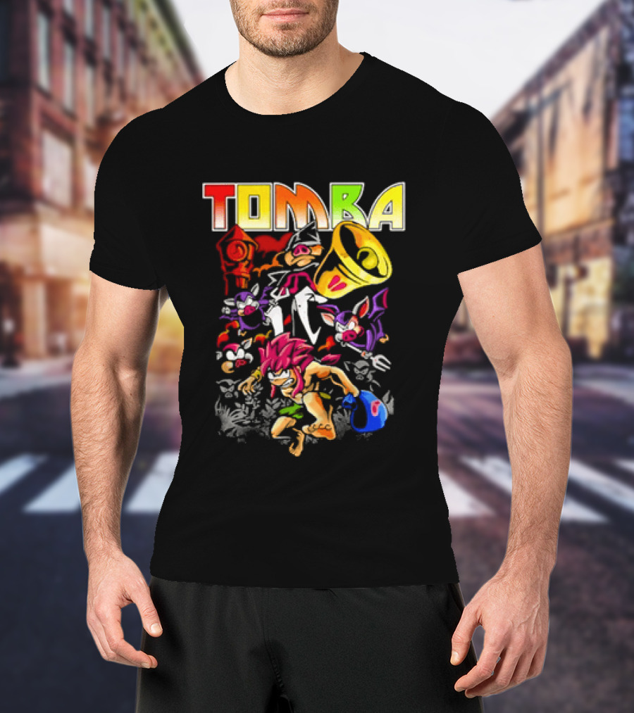 Tomba Video Game Playstation Colorful T-Shirt